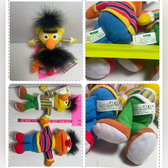 MINT BNWT SESAME STREET BEANS BERT AND ERNIE - Picture 11 of 14